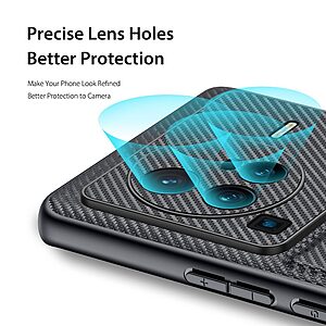 Θήκη Vivo X80 Pro 5G DUX DUCIS Fino Series 2 πλάτη από ύφασμα με εσωτερικό Premium TPU μαύρο - Image 4