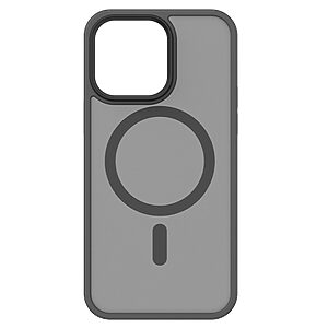 Θήκη iPhone 14 Pro Max ZGA Magnetic Series Matte Hybrid συμβατό με MagSafe φορτιστή Transparent Πλάτη TPU μαύρο