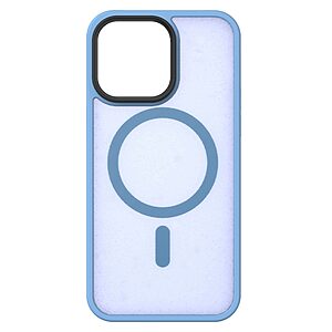 Θήκη iPhone 14 Pro ZGA Magnetic Series Matte Hybrid συμβατό με MagSafe φορτιστή Transparent Πλάτη TPU μωβ