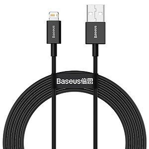 Καλώδιο Baseus Superior cable USB Α σε lightning fast charging QC3.0 2.4A 2.0m (CALYS-C01) μαύρο