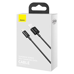 Καλώδιο Baseus Superior cable USB Α σε lightning fast charging QC3.0 2.4A 2.0m (CALYS-C01) μαύρο