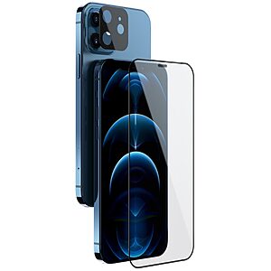 NiLLkin Combo Max 2 σε 1 για iPhone 12 Αντιχαρακτικό γυαλί (Πλήρους Κάλυψης) Tempered Glass 9H 0.33mm και Αντιχαρακτικό γυαλί κάμερας – μαύρο