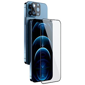 NiLLkin Combo Max 2 σε 1 για iPhone 12 Pro Αντιχαρακτικό γυαλί (Πλήρους Κάλυψης) Tempered Glass 9H 0.33mm και Αντιχαρακτικό γυαλί κάμερας – μαύρο