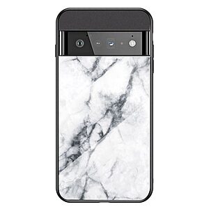 Θήκη Google Pixel 7 5G OEM σχέδιο Marble με Πλάτη Tempered Glass TPU λευκό