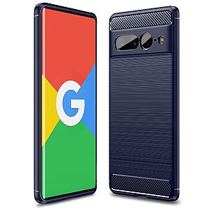Θήκη Google Pixel 7 Pro 5G Mad Mask Brushed TPU Carbon Πλάτη μπλε
