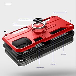 Θήκη iPhone 11 Mad Mask Armor Guard με Kickstand και Βάση στήριξης από σκλήρό Premium TPU μαύρο - Image 3