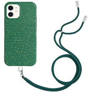 Θήκη iPhone 11 OEM Soft Silicone Sockproof v2 πλάτη με κορδόνι από αντικραδασμικό TPU πράσινο