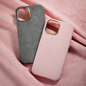 Θήκη iPhone 11 Mad Mask πλάτη με υφασμάτινη υφή, από σκληρό πλαστικό ροζ - Image 5