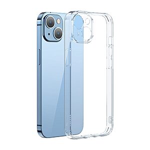 Θήκη iPhone 14 Plus BASEUS Super Ceramic Series διάφανη πλάτη TPU μαζί με Προστασία οθόνης (Tempered Glass)