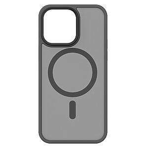 Θήκη iPhone 14 Plus ZGA Magnetic Series Matte Hybrid συμβατό με Magsafe φορτιστή Transparent Πλάτη TPU μαύρο