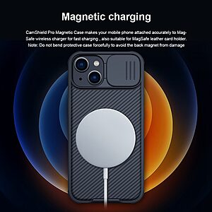 Θήκη iPhone 14 Plus NiLLkin Camshield Liquid MagSafe Series Πλάτη με προστασία για την κάμερα από σκλήρό Premium TPU μαύρο - Image 5