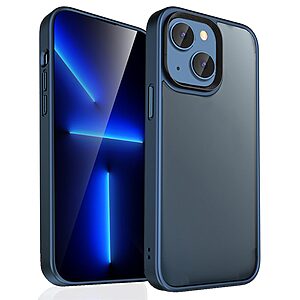Θήκη iPhone 14 Plus MOCOLO K33 Series Matte Hybrid αντικραδασμική με προστατευτικά κουμπιά αλουμινίου Πλάτη TPU μπλε