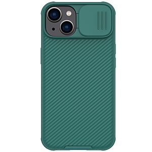 Θήκη iPhone 14 Plus NiLLkin Camshield Pro Series Πλάτη με προστασία για την κάμερα από σκλήρό Premium TPU πράσινο