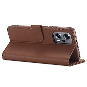Θήκη Xiaomi Poco M5 LC.IMEEKE PU Leather Series με βάση στήριξης, υποδοχές καρτών και μαγνητικό κούμπωμα καφέ - Image 4