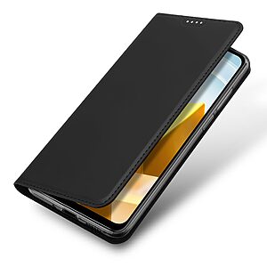 Θήκη Xiaomi Poco M5 DUX DUCIS Skin Pro Series με βάση στήριξης, υποδοχή καρτών και μαγνητικό κούμπωμα Flip Wallet από συνθετικό δέρμα και TPU μαύρο - Image 4