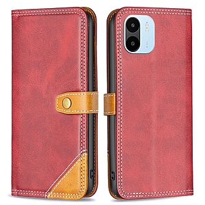 Θήκη Xiaomi Redmi A1 BINFEN COLOR Leather Wallet Double Stitching Lines με βάση στήριξης