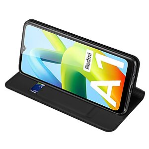 Θήκη Xiaomi Redmi A1 / A2 DUX DUCIS Skin Pro Series με βάση στήριξης, υποδοχή καρτών και μαγνητικό κούμπωμα Flip Wallet από συνθετικό δέρμα και TPU μαύρο - Image 3