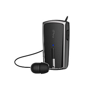 Ακουστικό Bluetooth iPro RH120 Retractable Μαύρο-Γκρι (RH120BGRE)