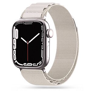 Λουρί Tech-Protect Nylon για Apple Watch 4/ 5/ 6/ 7/8/SE/ULTRA (42/44/45/49 mm) μπεζ κρεμ