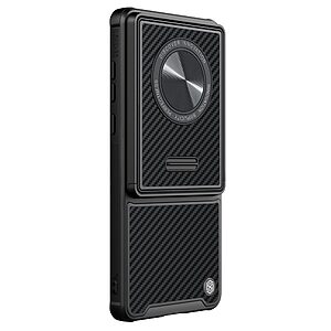 Θήκη Huawei Mate 50 Pro NiLLkin Synthetic Fiber S Series Πλάτη με προστασία για την κάμερα από σκλήρό Premium TPU μαύρο - Image 3