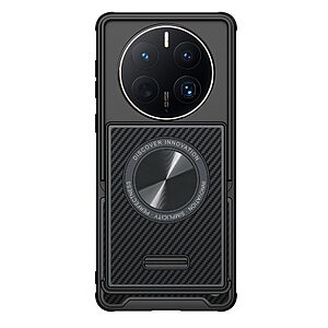 Θήκη Huawei Mate 50 Pro NiLLkin Synthetic Fiber S Series Πλάτη με προστασία για την κάμερα από σκλήρό Premium TPU μαύρο