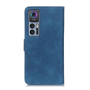 Θήκη TCL 30 / 30+ KHAZNEH Litchi Skin Texture Leather με βάση στήριξης, υποδοχές καρτών και μαγνητικό κούμπωμα μπλε - Image 3