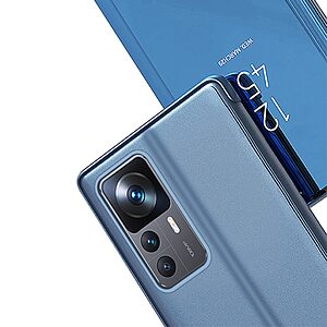 Θήκη Xiaomi 12T 5G / 12T Pro 5G Mad Mask Mirror Surface Series Flip Window δερματίνη μωβ - Image 5
