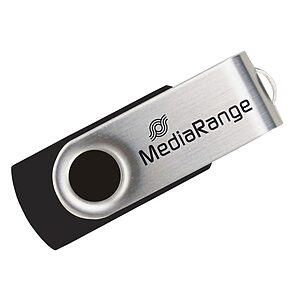 MediaRange USB 2.0 Flash Drive 128GB (Black/Silver)