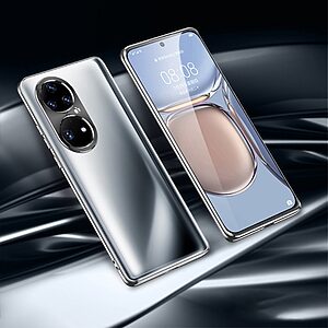 Θήκη Huawei P50 Pro Mad Mask από Premium κεραμικό γυαλί Ultra Thin Matte με προστασία κάμερας Raised lip Πλάτη TPU ασημί - Image 2