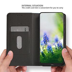 Θήκη TCL 405 / 406 / 408 IDEWEI PU Foldable Series v2 με βάση στήριξης, υποδοχή καρτών και μαγνητικό κούμπωμα Flip Wallet από συνθετικό δέρμα και εσωτερικό TPU μαύρο - Image 4