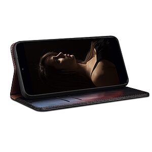 Θήκη Xiaomi Poco M4 5G Mad Mask Folio Series v2 με βάση στήριξης, υποδοχή καρτών και μαγνητικό κούμπωμα Flip Wallet από συνθετικό δέρμα και TPU μαύρο - Image 3