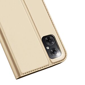 Θήκη Xiaomi Poco M4 5G DUX DUCIS Skin Pro Series με βάση στήριξης, υποδοχή καρτών και μαγνητικό κούμπωμα Flip Wallet από συνθετικό δέρμα και TPU χρυσό - Image 3