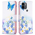 Θήκη Xiaomi Redmi A1+ OEM Blue Butterfly & Flowers με βάση στήριξης