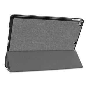 Θήκη Tri-Fold Flip Cover με υφασμάτινη επένδυση για iPad (2019/2020/2021) 10.2" και ειδική θέση για πενάκι σε χρώμα γκρι - Image 5