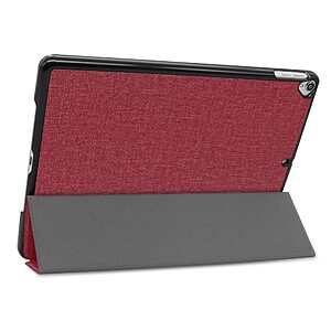 Θήκη Tri-Fold Flip Cover με υφασμάτινη επένδυση για iPad (2019/2020/2021) 10.2" και ειδική θέση για πενάκι σε χρώμα κόκκινο σκούρο - Image 5