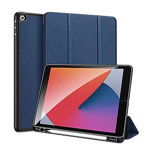 Θήκη Dux Ducis Domo Series Tri-Fold Flip Cover για iPad (2019/2020/2021) 10.2" με ειδική θέση για πενάκι και ενισχυμένη εσωτερική πλάτη σε χρώμα μπλε