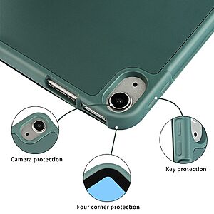 Θήκη Tri-Fold Flip Cover για iPad (2022) 10.9" / iPad 11" (2025) από TPU και ενισχυμένη εσωτερική μαγνητική πλάτη σε χρώμα γκρι - Image 4