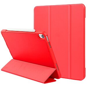 Θήκη Tri-Fold Flip Cover για iPad (2022) 10.9" από TPU και ενισχυμένη εσωτερική πλάτη σε χρώμα κόκκινο