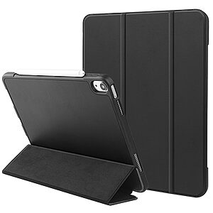 Θήκη Tri-Fold Flip Cover για iPad (2022) 10.9" από TPU και ενισχυμένη εσωτερική πλάτη σε χρώμα μαύρο