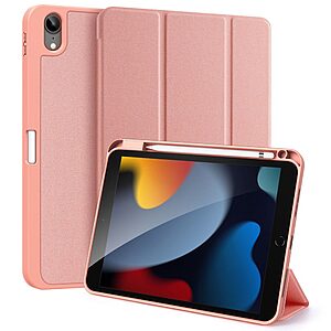 Θήκη Dux Ducis Domo Series Tri-Fold Flip Cover για iPad (2022) 10.9" με ειδική θέση για πενάκι και ενισχυμένη εσωτερική πλάτη σε χρώμα ροζ