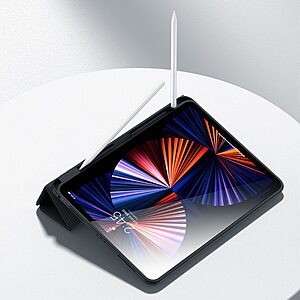 Θήκη BENKS Leather Series Tri-Fold Flip Cover για iPad Air (2020/2022) 10.9" από TPU και μαγνητική αποσπώμενη πλάτη από αυθεντικό δέρμα σε χρώμα μαύρο - Image 5