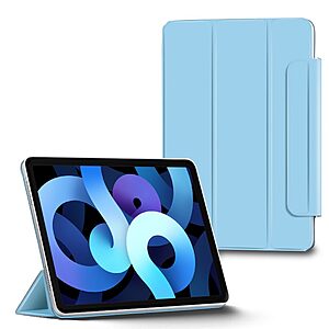 Θήκη Tri-Fold Flip Cover για iPad Air (2020/2022) 10.9" με ειδική υποδοχή για πενάκι και ενισχυμένο κούμπωμα σε χρώμα γαλάζιο