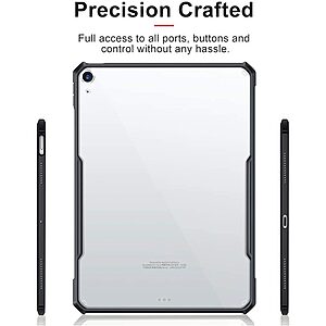 Θήκη XUNDD back cover για iPad Air (2020/2022) 10.9" TPU με ενισχυμένες γωνίες και διάφανη πλάτη σε χρώμα μαύρο - Image 2