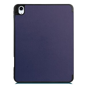 Θήκη Tri-Fold Flip Cover για iPad Air (2020/2022) 10.9" με ειδική θέση για πενάκι και ενισχυμένη εσωτερική πλάτη σε χρώμα μπλε σκούρο - Image 3