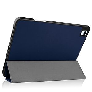 Θήκη Tri-Fold Flip Cover για iPad Air (2020/2022) 10.9" με ειδική θέση για πενάκι και ενισχυμένη εσωτερική πλάτη σε χρώμα μπλε σκούρο - Image 4