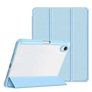 Θήκη Dux Ducis Toby Series Tri-Fold Flip Cover για iPad mini (2021) 8.3" με ειδική θέση για πενάκι και διάφανη ενισχυμένη πλάτη σε χρώμα γαλάζιο