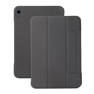 Θήκη Tri-Fold Flip Cover για iPad mini (2021) 8.3" από TPU πλάτη και ενισχυμένο κούμπωμα σε ανθρακί