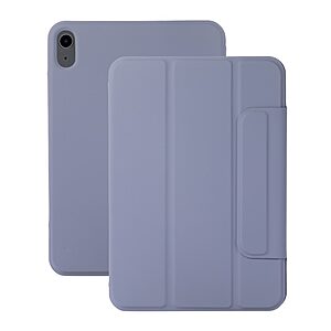 Θήκη Tri-Fold Flip Cover για iPad mini (2021) 8.3" από TPU πλάτη και ενισχυμένο κούμπωμα σε χρώμα μωβ