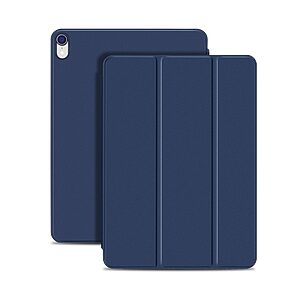 Θήκη Tri-Fold Flip Cover για iPad Pro (2018) 11" / iPad Air (2020/2022) 10.9" με μαγνητική πλάτη σε χρώμα μπλε σκούρο