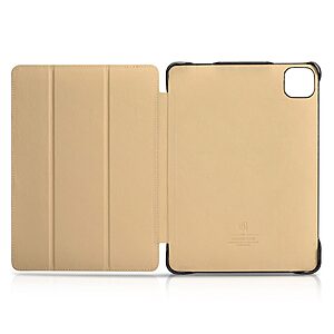 Θήκη ICARER Tri-Fold Flip Cover για iPad Pro (2018/2020/2021/2022) 12.9" από TPU και ενισχυμένη από αυθεντικό δέρμα σε χρώμα μαύρο - Image 5